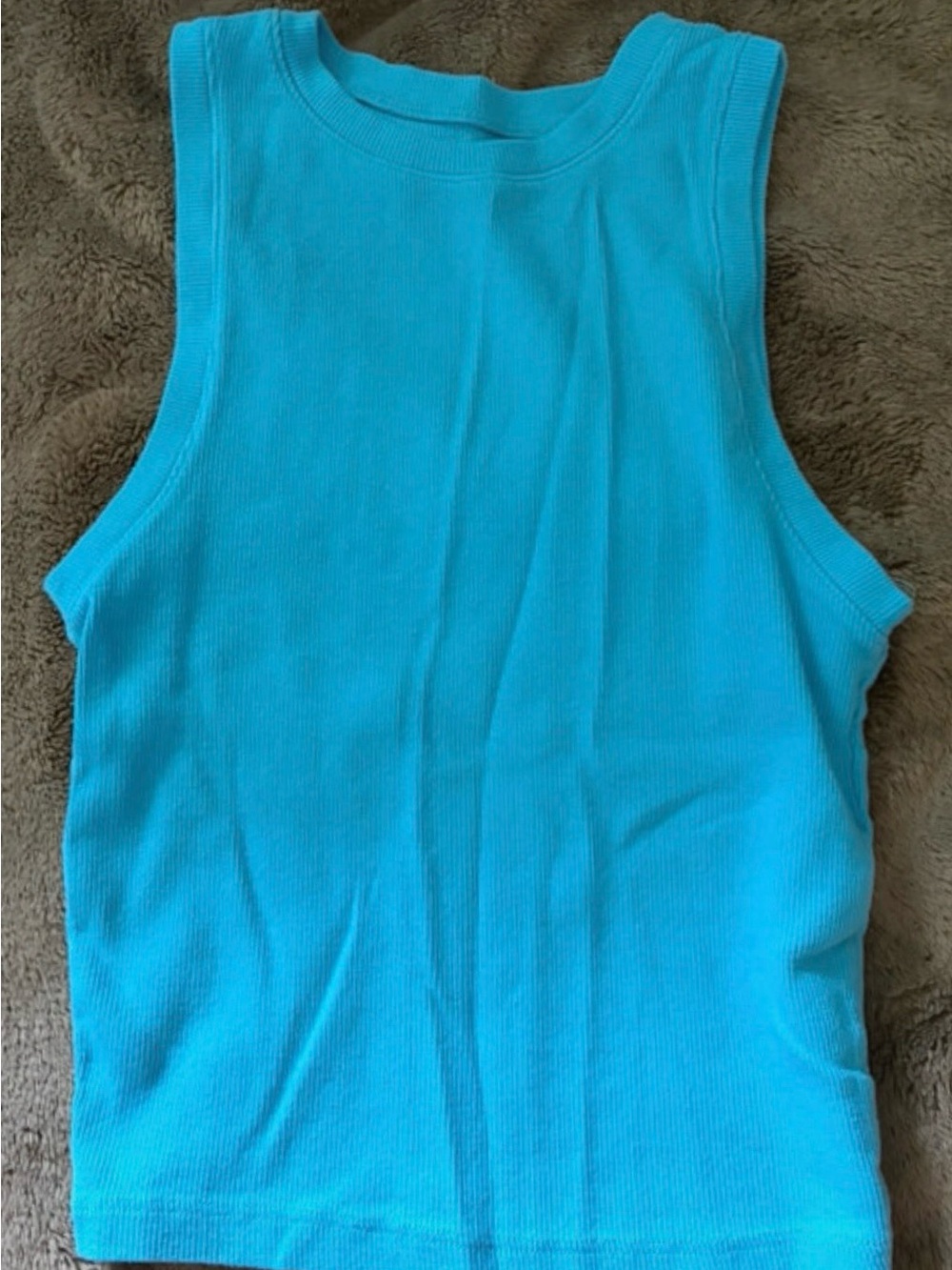 Women’s Ribbed Tank Top - Turquoise